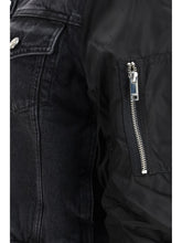 GANNI 36 black rigid denim jacket