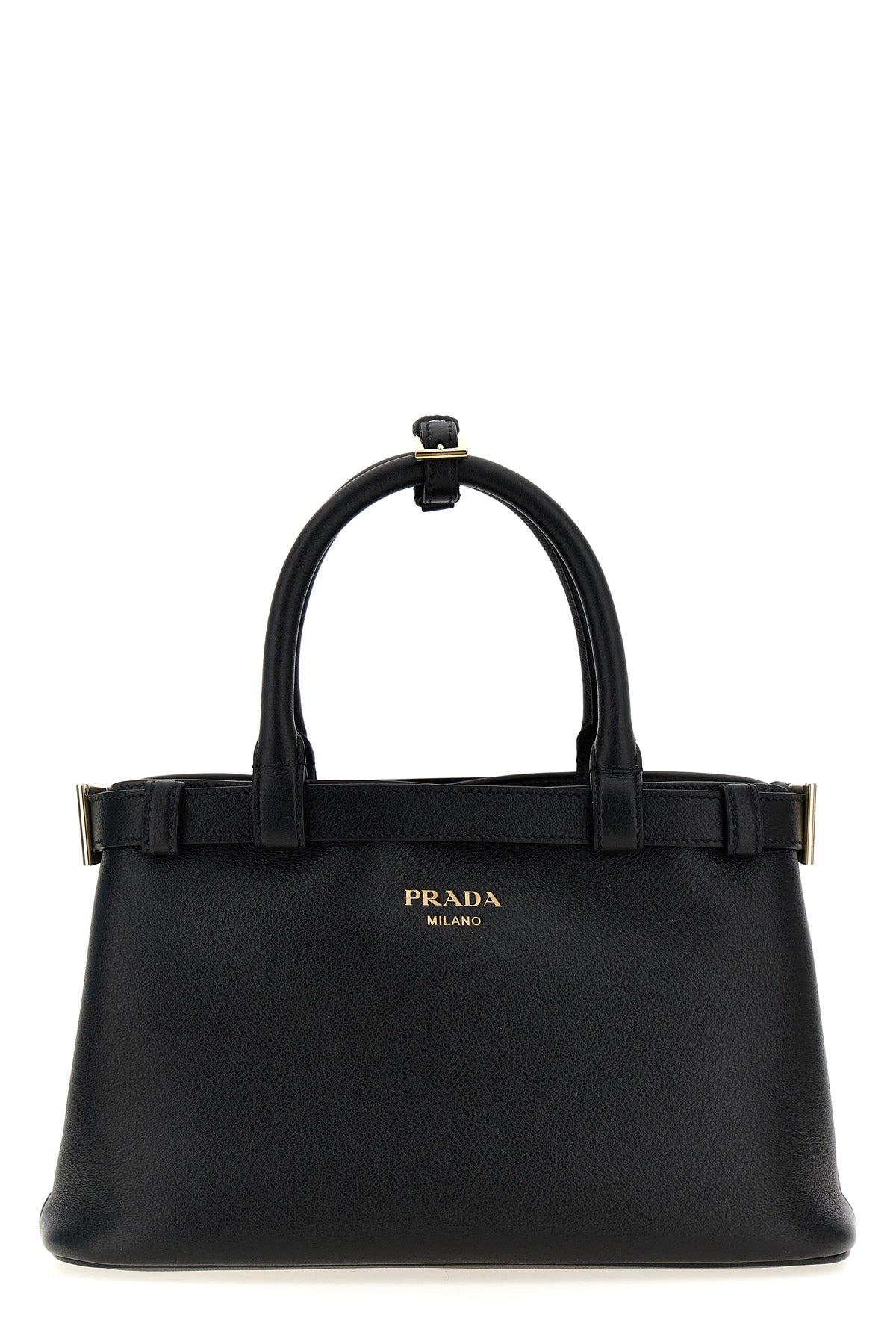 prada buckle small leather handbag