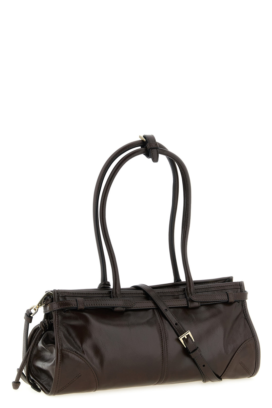 PRADA OS the prada bonnie medium handbag redefines classic volumes through an elongated