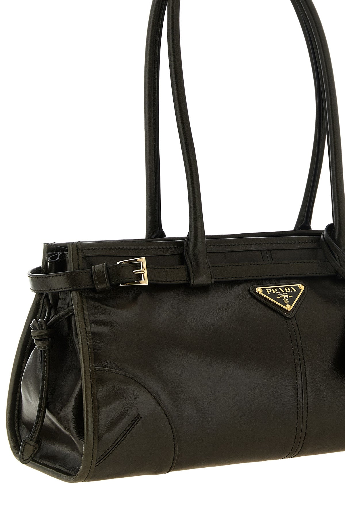 the prada bonnie midi handbag stands out for its elongated rectangular silhoue