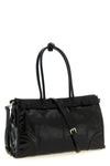 the prada soft lux handbag in fine calf leather stands out for its glossy and so