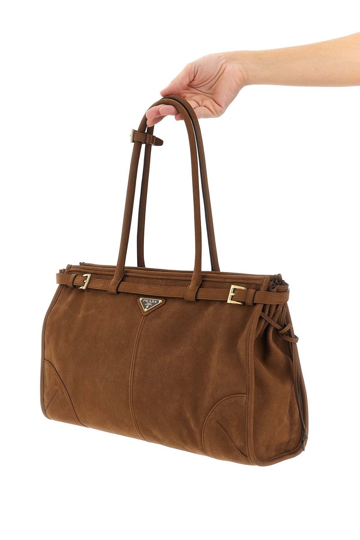 large prada bonnie nubuck handbag