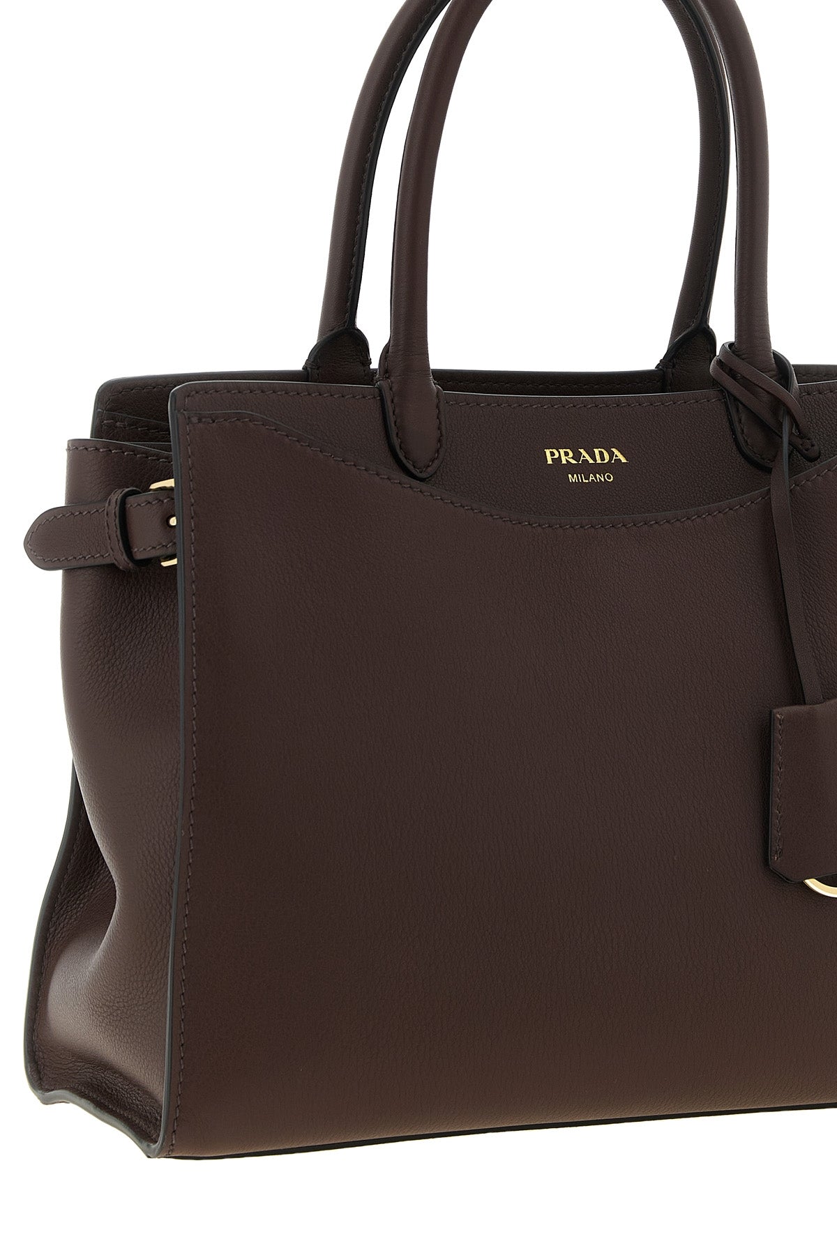 the prada prelude handbag in fine hammered calf leather embodies the essence o