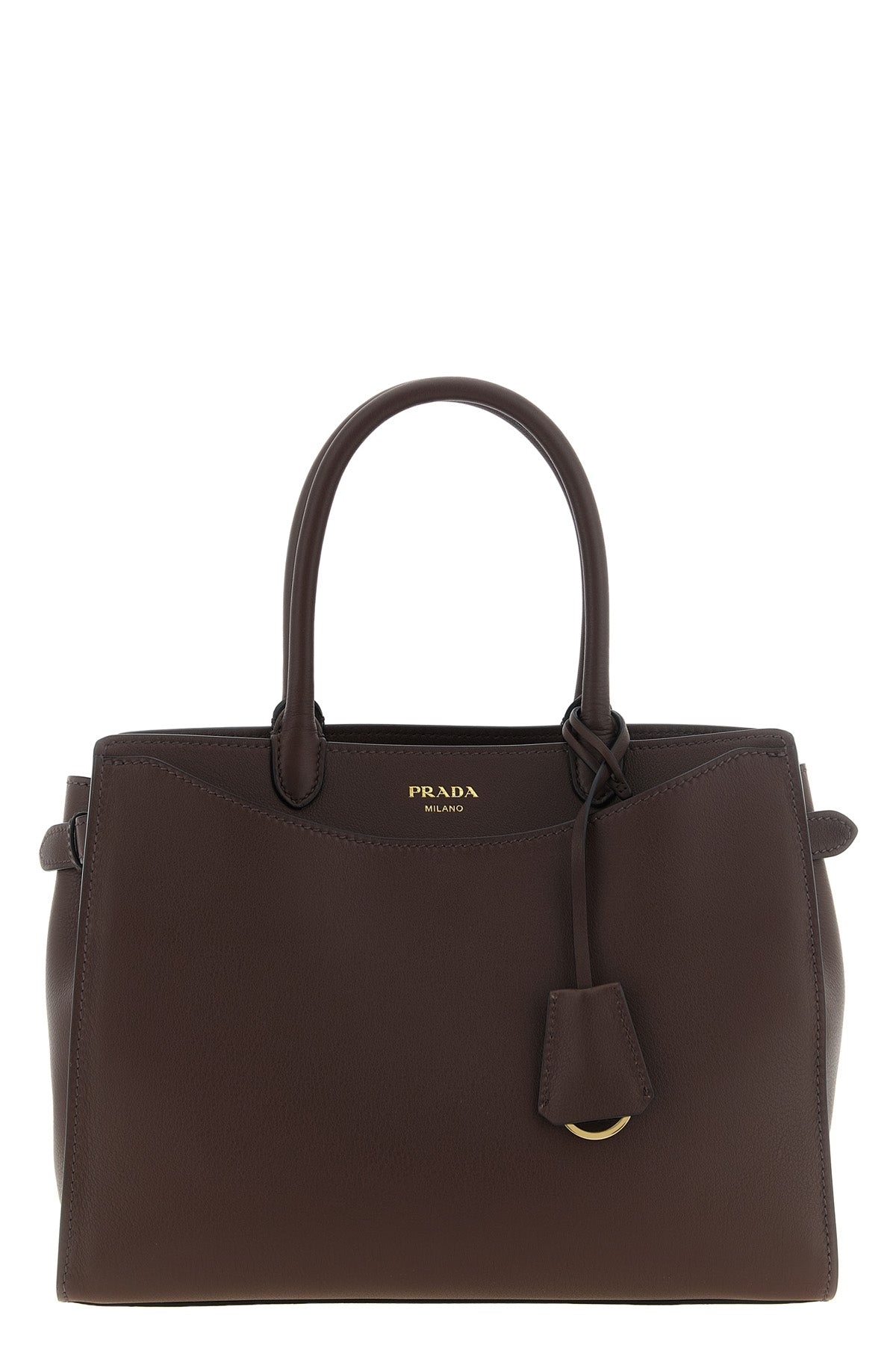 the prada prelude handbag in fine hammered calf leather embodies the essence o