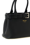 the prada handbag in soft fine-grained calf leather stands out for its structure
