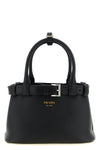 the prada handbag in soft fine-grained calf leather stands out for its structure