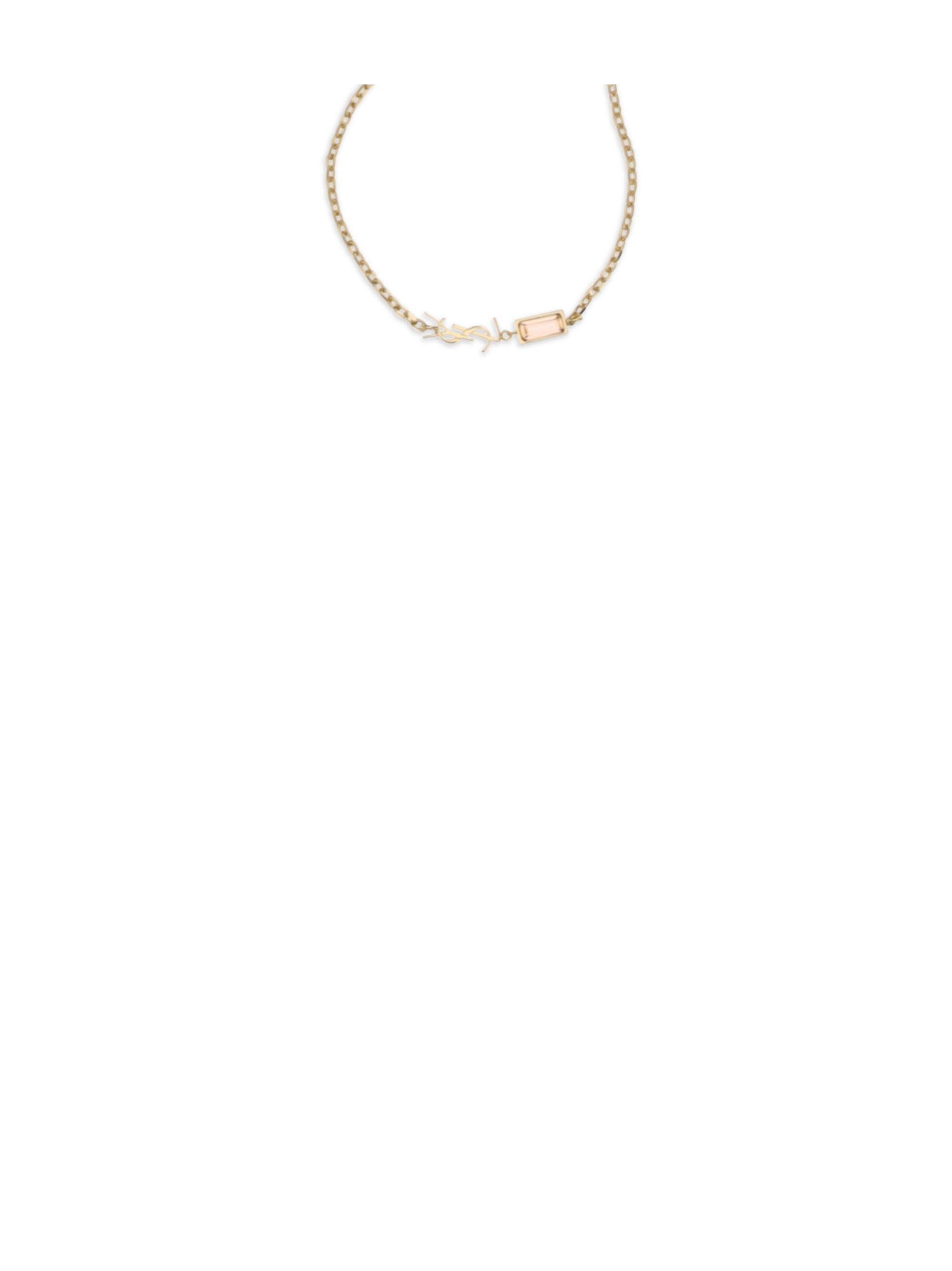 SAINT LAURENT M cassandre bracelet with charms and strass