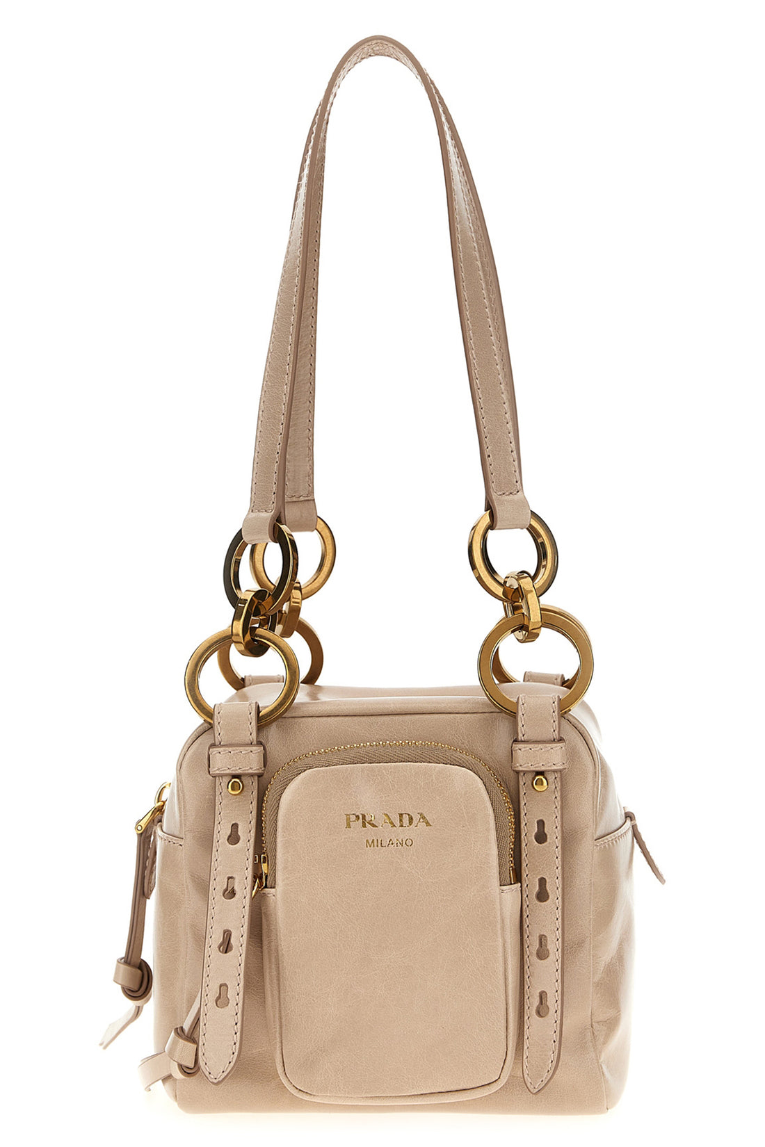 PRADA OS dangle mini leather top case