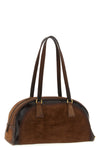 medium prada bowling suede top case handcrafted for a lived-in effect