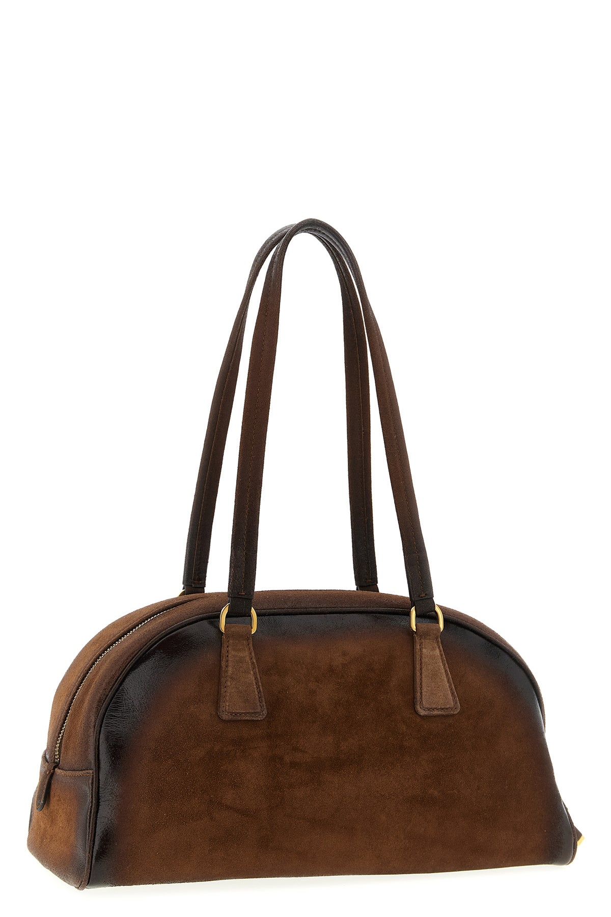 medium prada bowling suede top case handcrafted for a lived-in effect