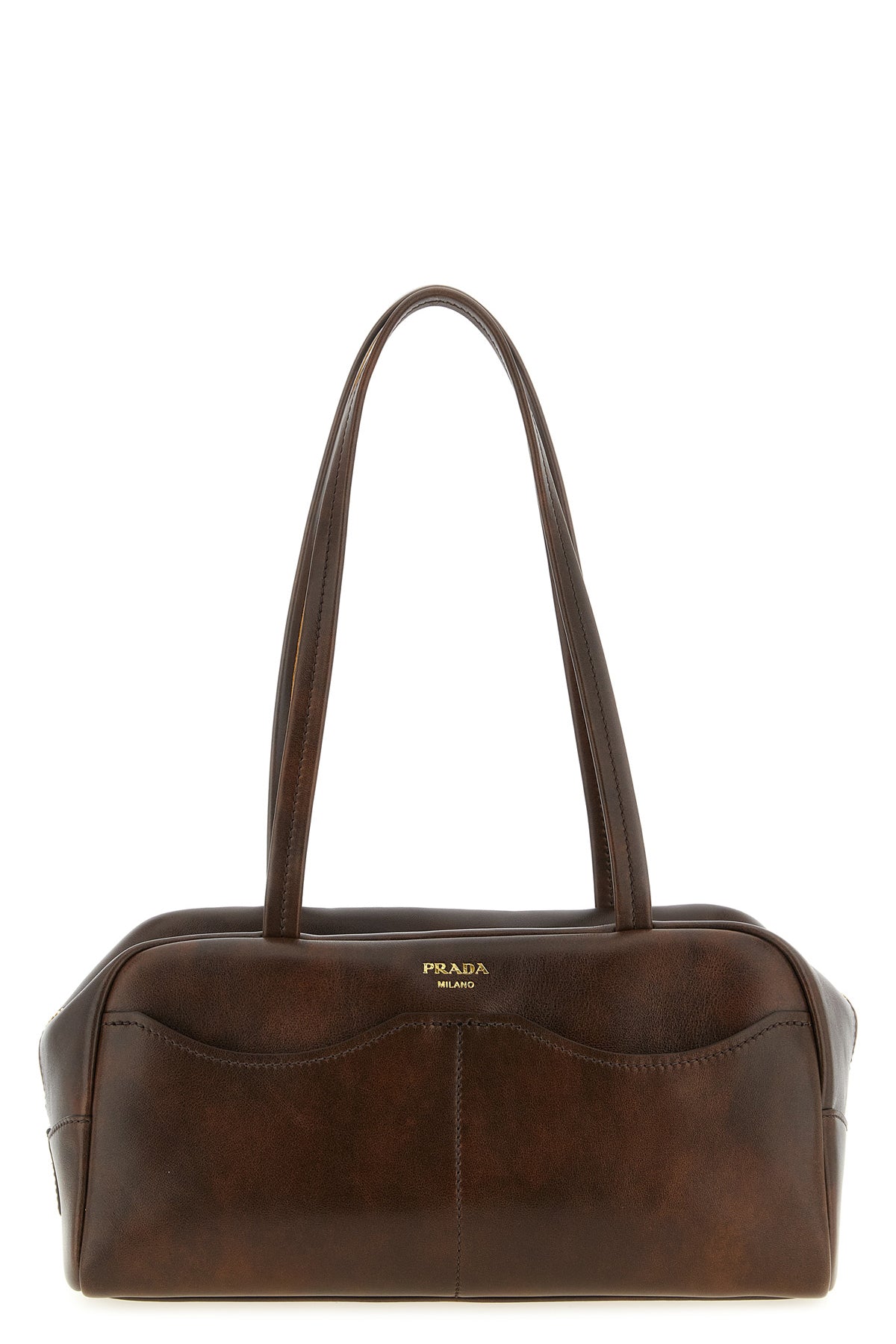 prada carry large top case in antique leather
