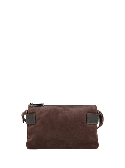 BRUNELLO CUCINELLI OS suede leather shoulder bag