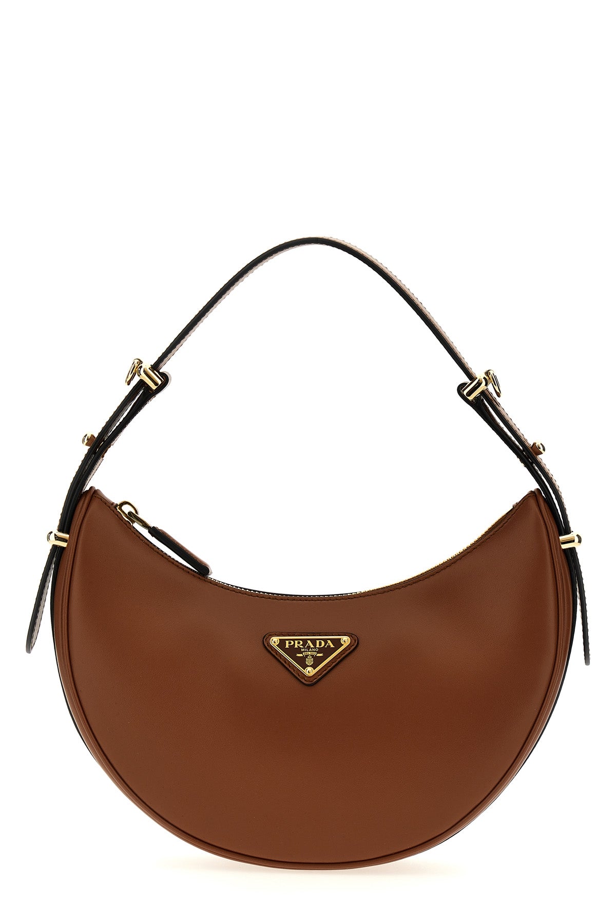 prada arquè leather shoulder bag