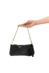 prada re-edition 2002 shoulder bag in mirror-effect processed leather