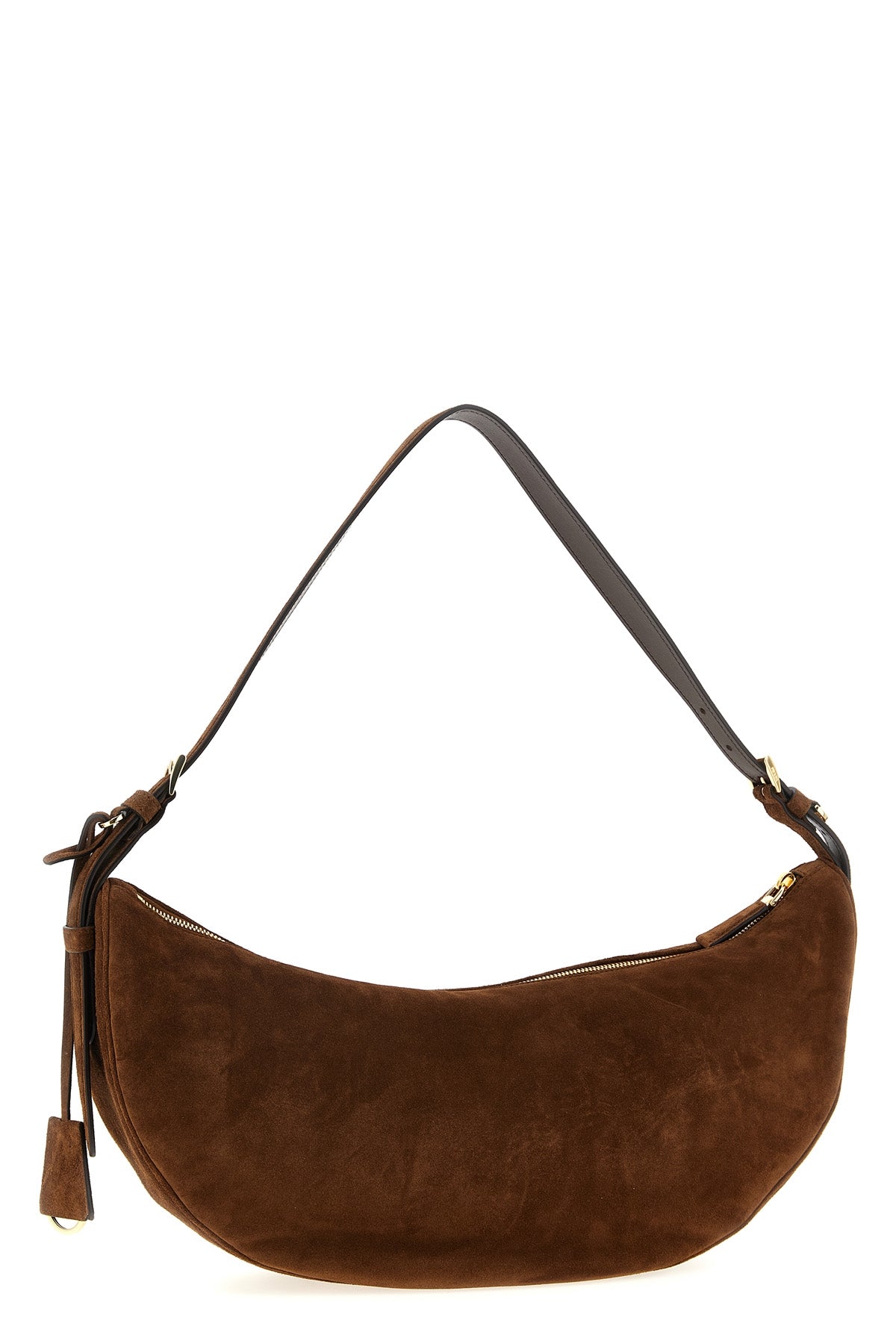 prada demi-lune large suede shoulder bag