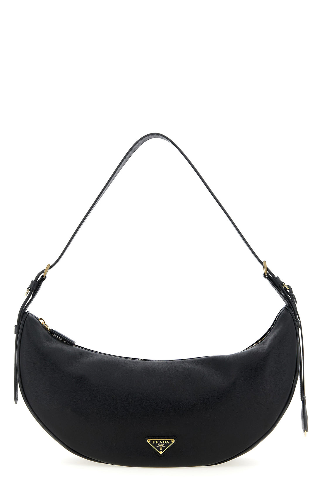 PRADA OS  demi-lune leather shoulder bag