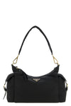 the large prada explore shoulder bag in black re-nylon defines a destructured