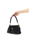 curled leather shoulder bag