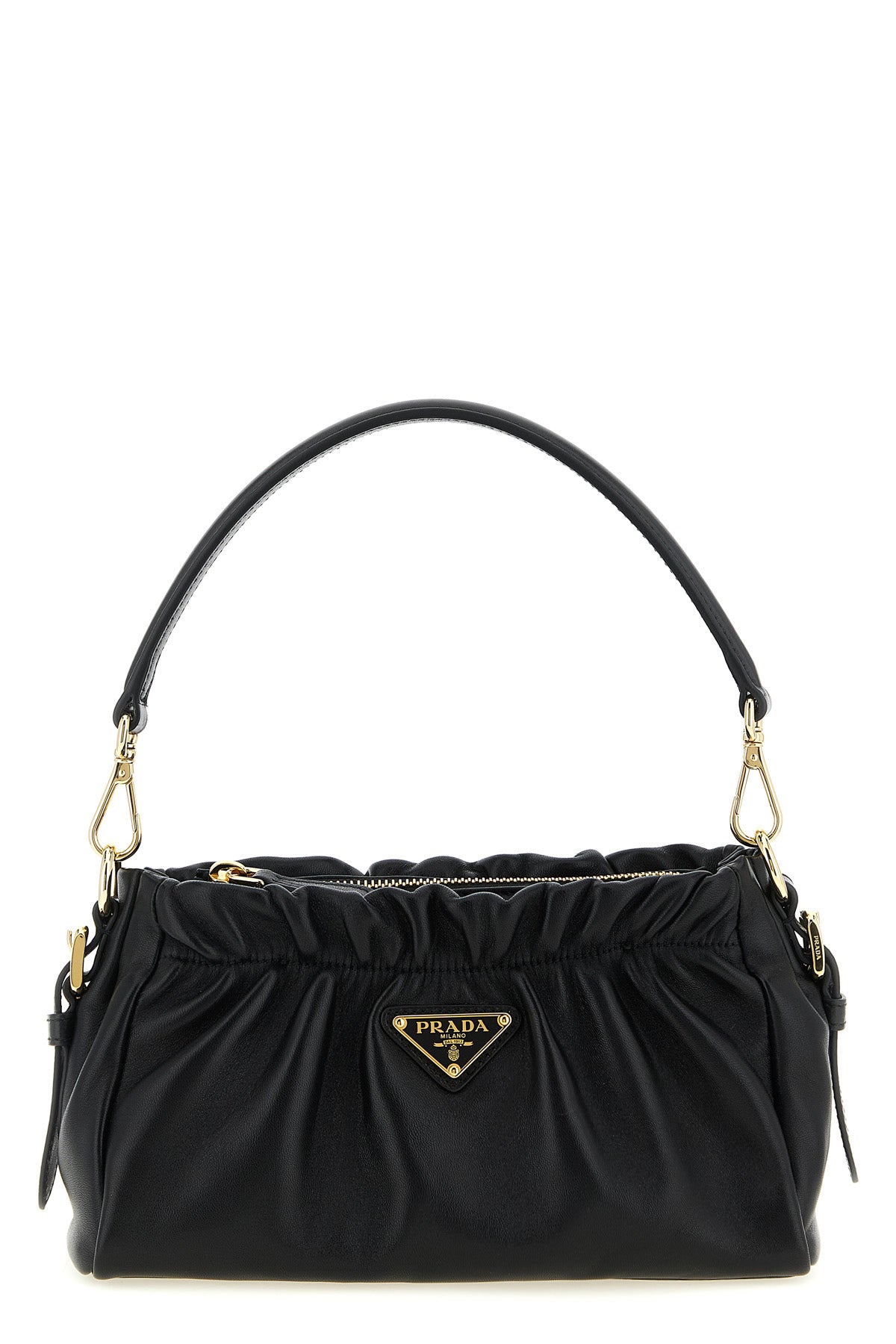 curled leather shoulder bag