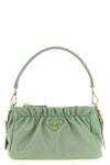 curled leather shoulder bag