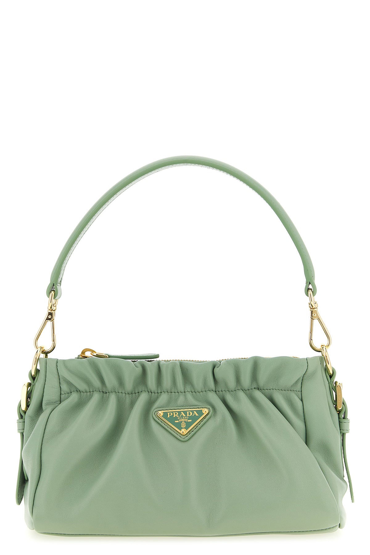 curled leather shoulder bag