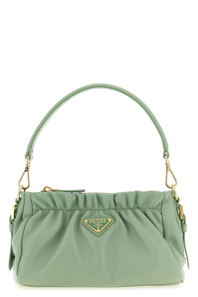 curled leather shoulder bag