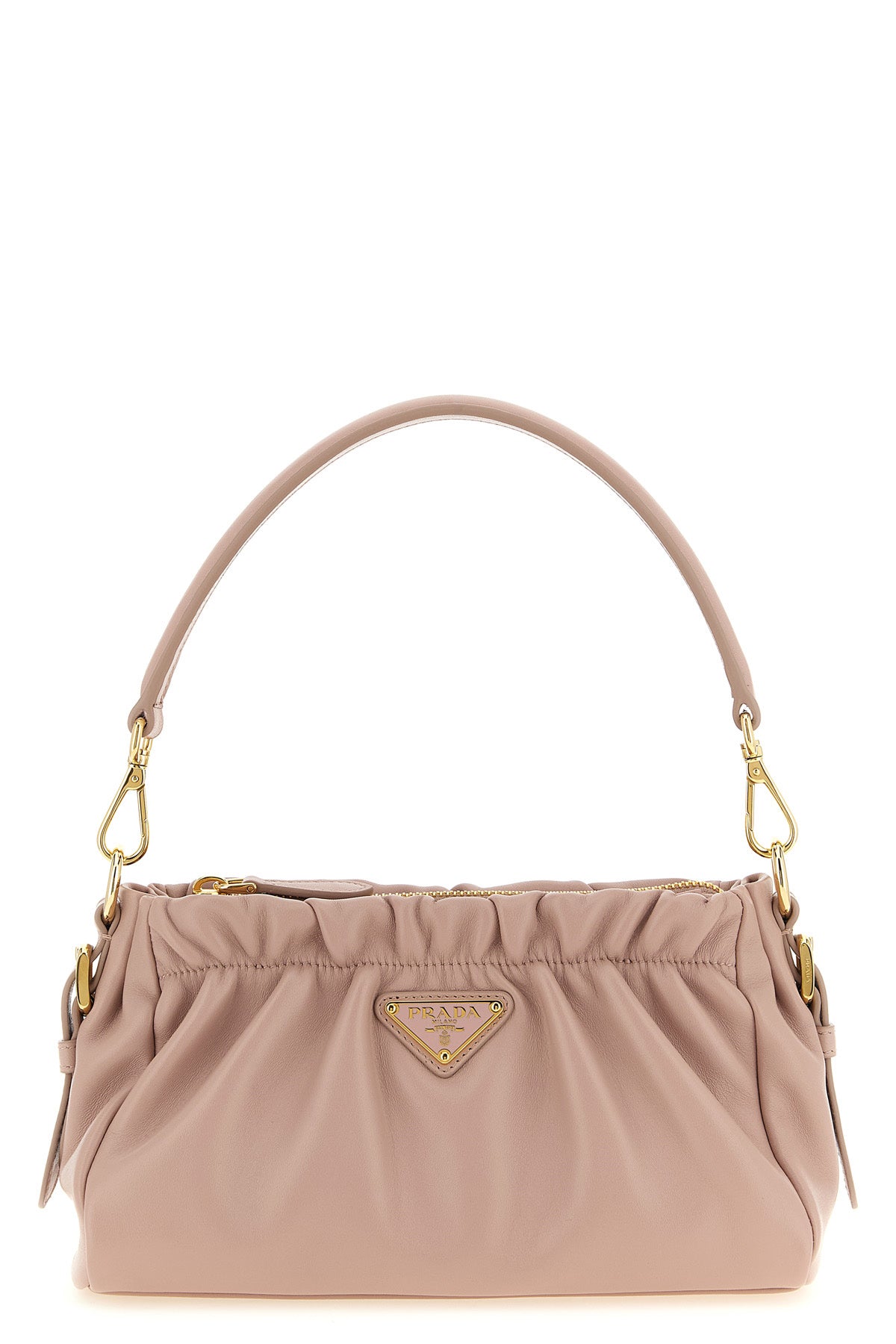 curled leather shoulder bag