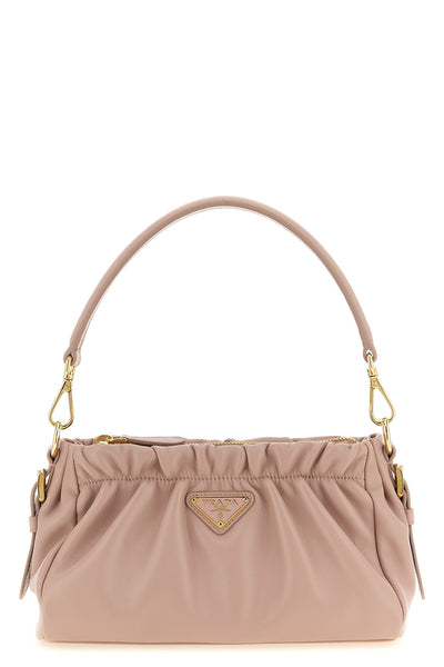 curled leather shoulder bag