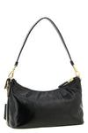 the prada prada re-edition shoulder bag is made of black calf leather