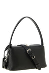 the prada midi handbag is made of fine saffiano calf leather