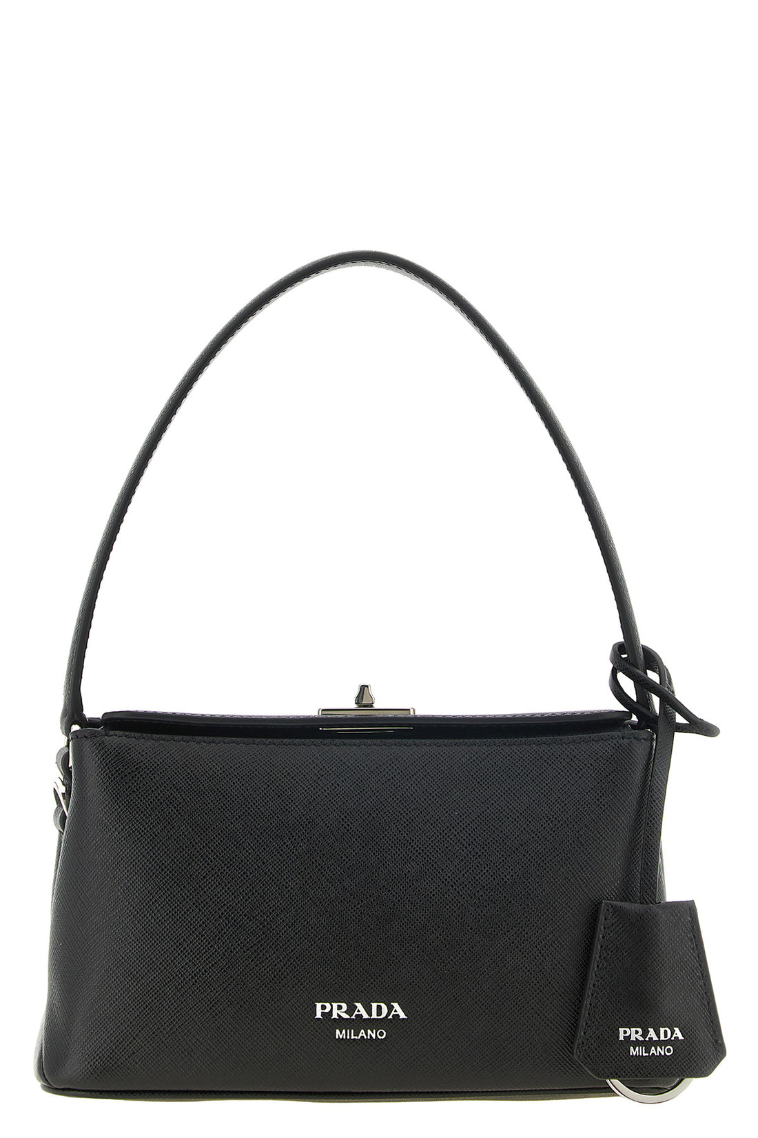 PRADA OS the prada midi handbag is made of fine saffiano calf leather