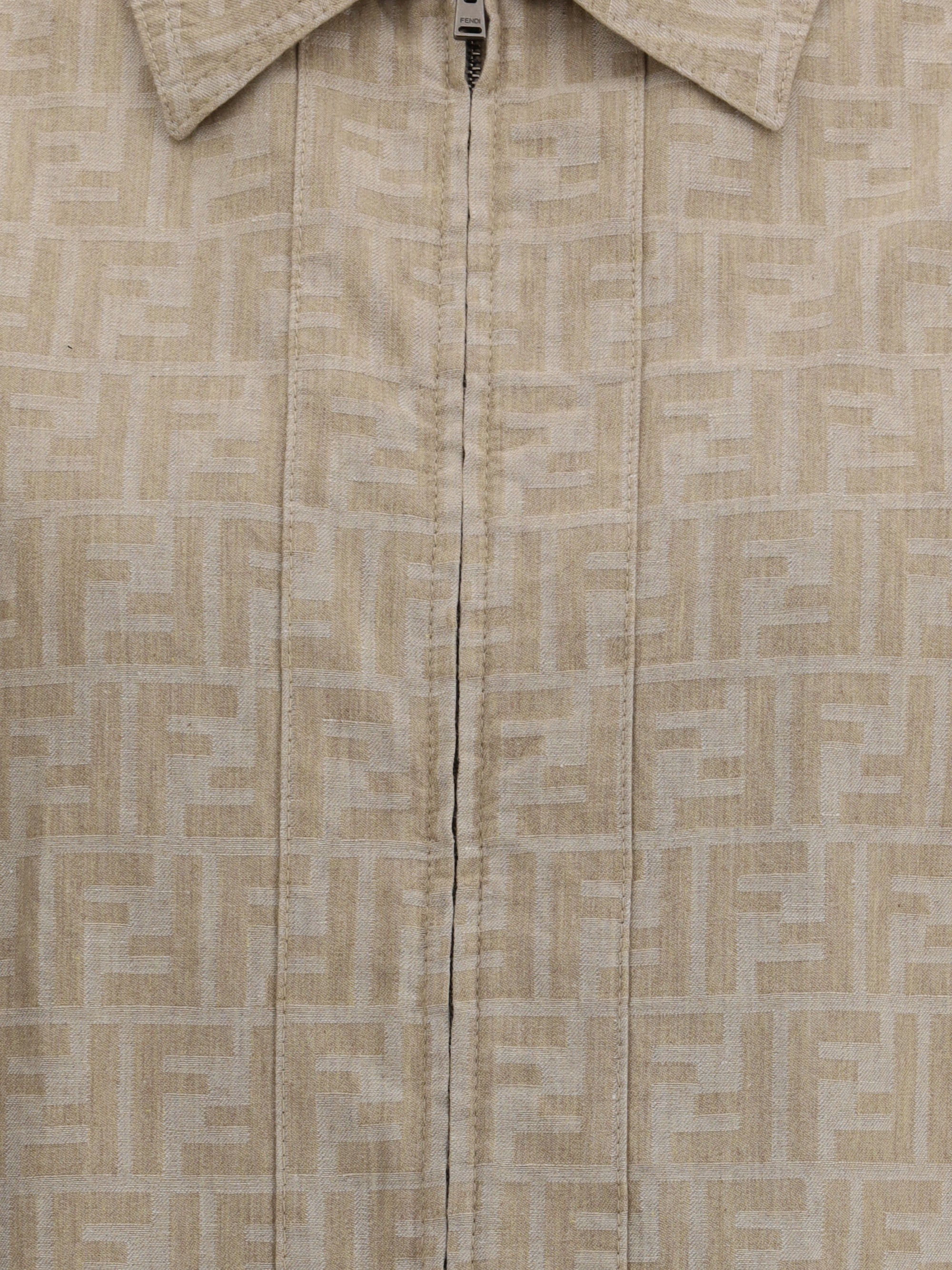 FENDI 40 chambray cropped jacket