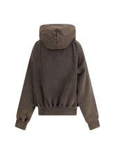 ALAIA M gathered neckline hoodie