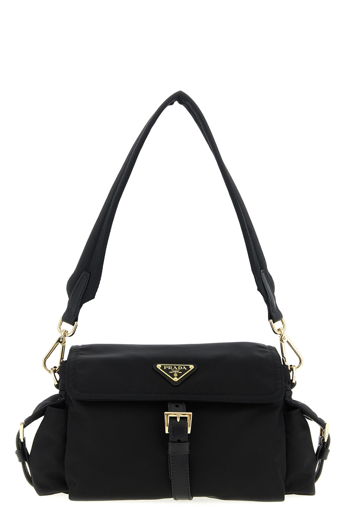 PRADA OS prada explore shoulder bag in re-nylon and smooth leather