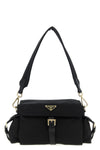 prada explore shoulder bag in re-nylon and smooth leather