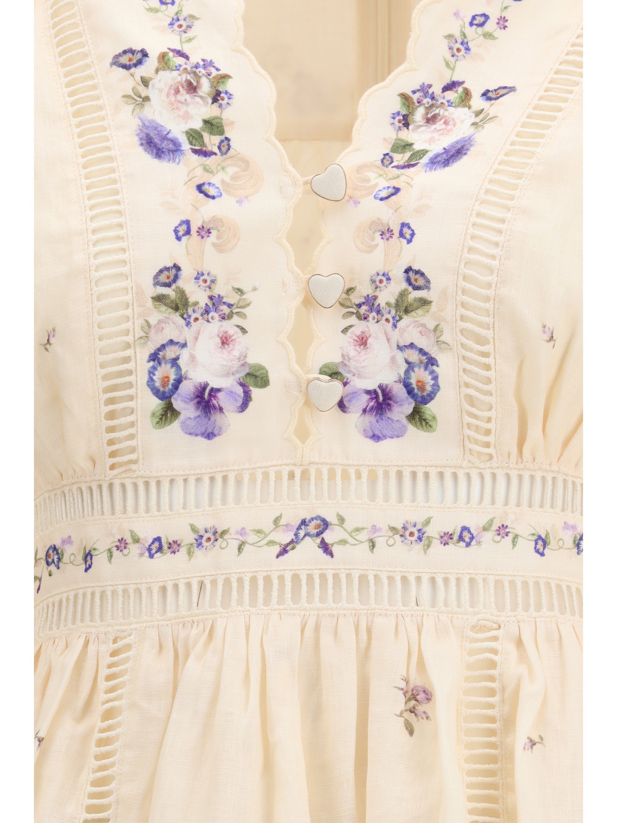 ZIMMERMANN 1 patience plunge mini dress