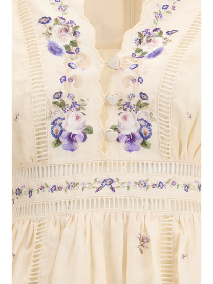 ZIMMERMANN 1 patience plunge mini dress