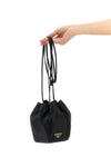 mini satin bucket bag