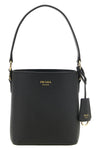 the prada mini handbag in fine saffiano leather defines a rigorous aesthetic thr