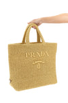 crochet raffia shopping bag