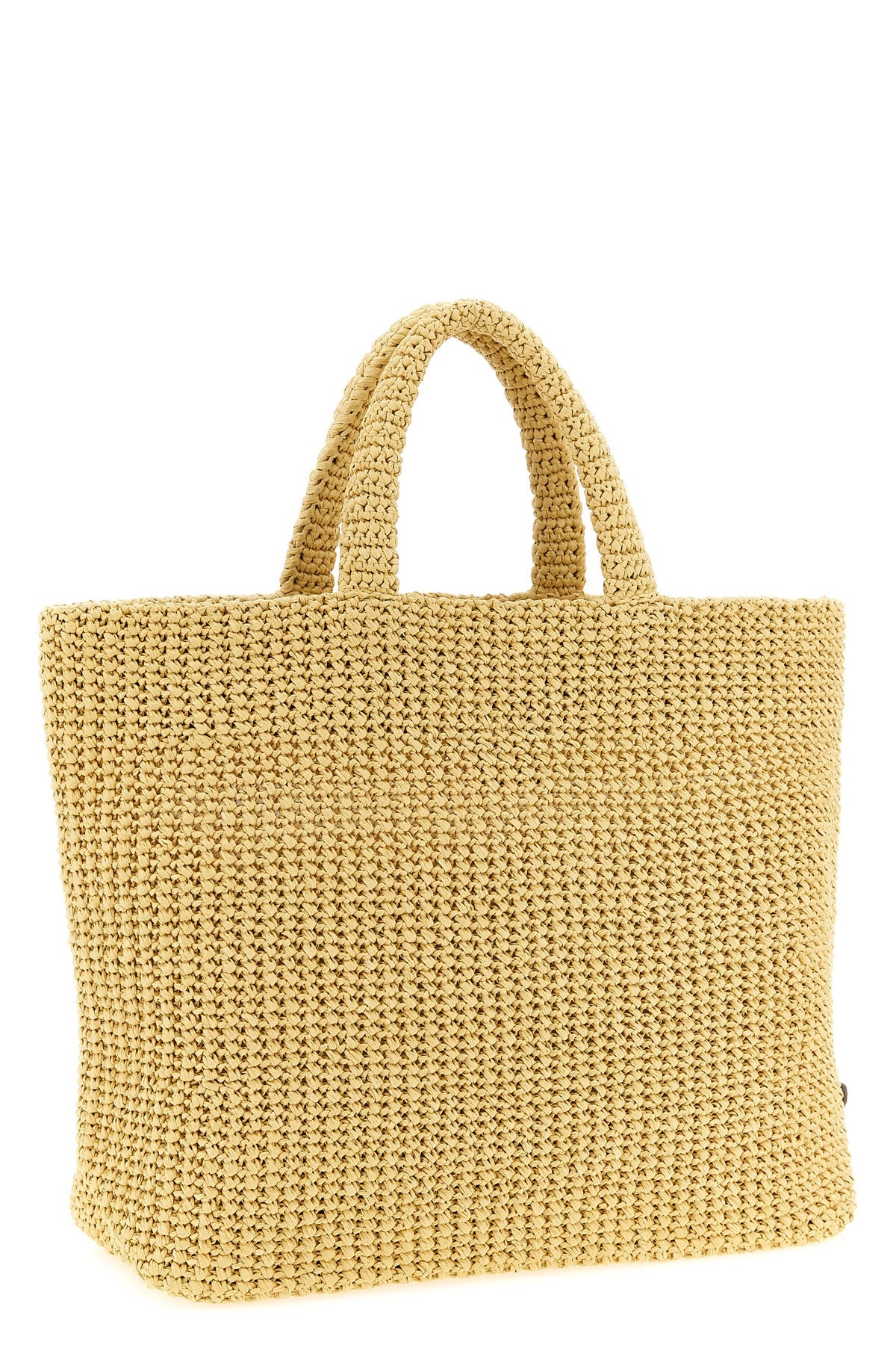 crochet raffia shopping bag