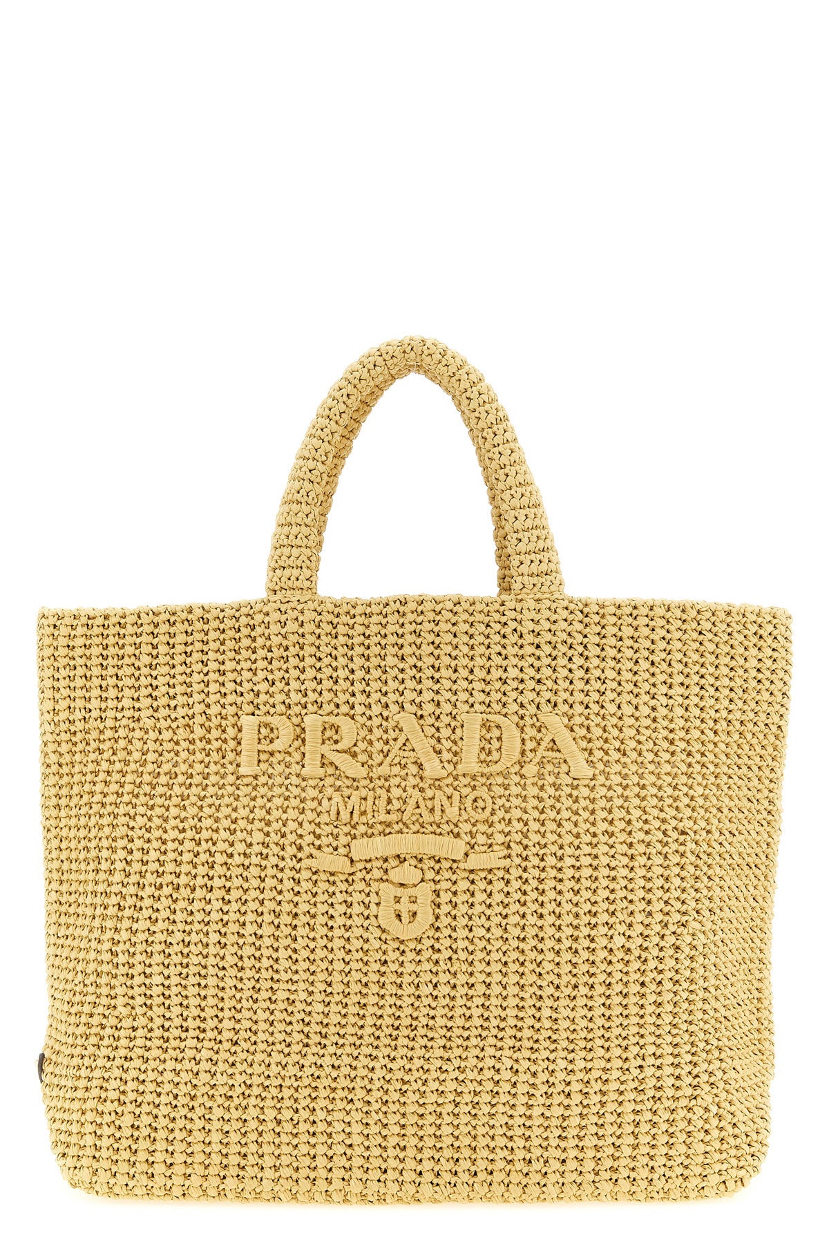 crochet raffia shopping bag