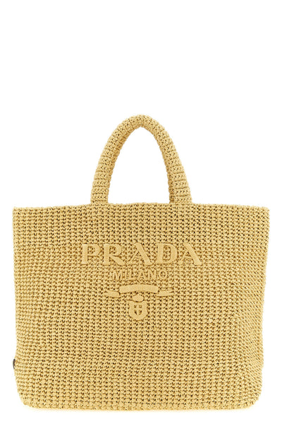 crochet raffia shopping bag