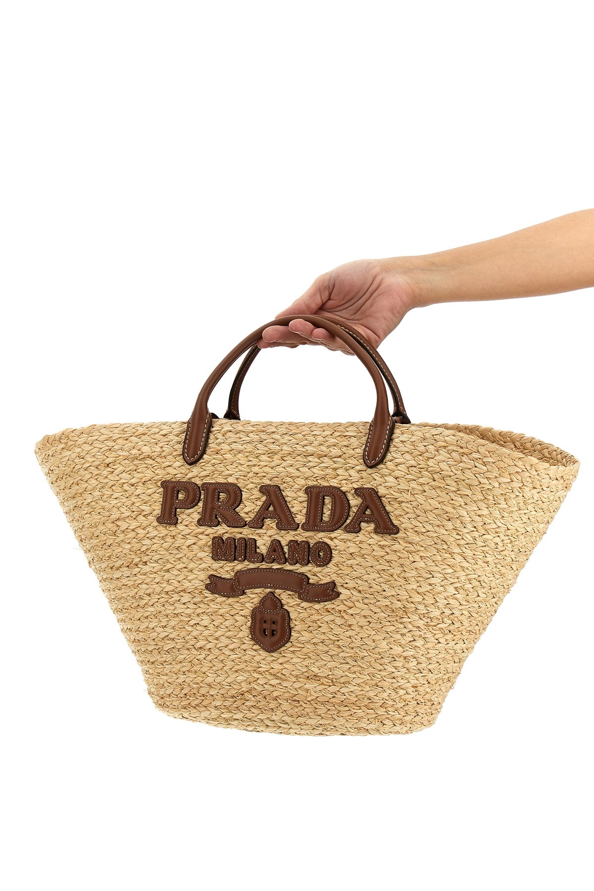 large raffia shopping bag