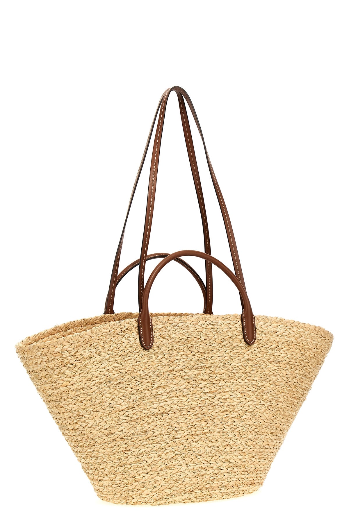 large raffia shopping bag