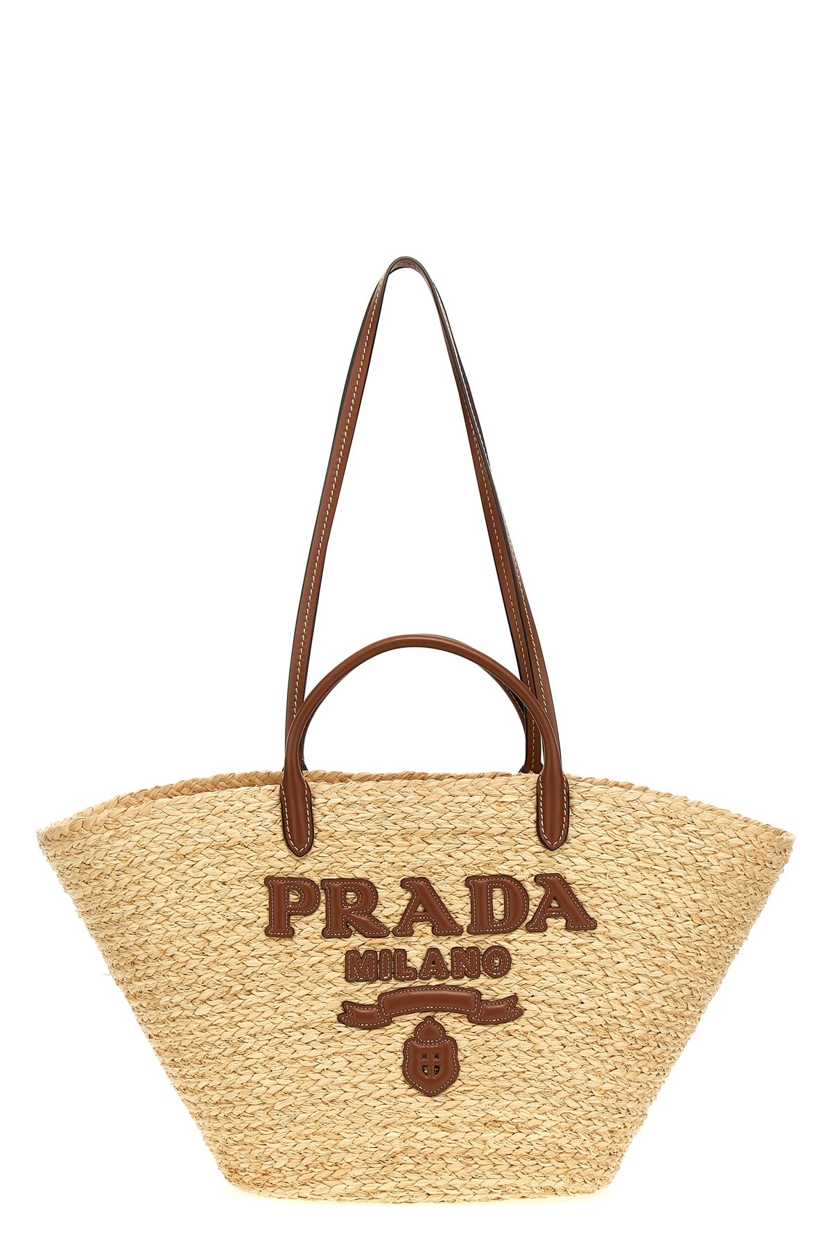 large raffia shopping bag