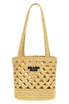 crochet handbag in raffia-effect yarn