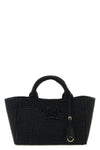 crochet raffia-effect fabric shopping bag