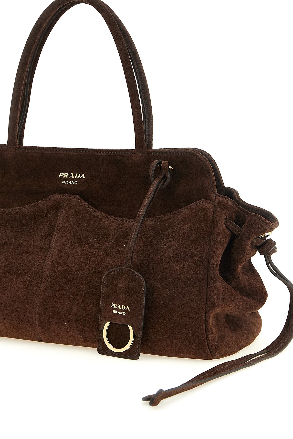 the prada prada carry large suede shoulder bag embodies a deconstructed and ta
