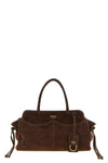 the prada prada carry large suede shoulder bag embodies a deconstructed and ta